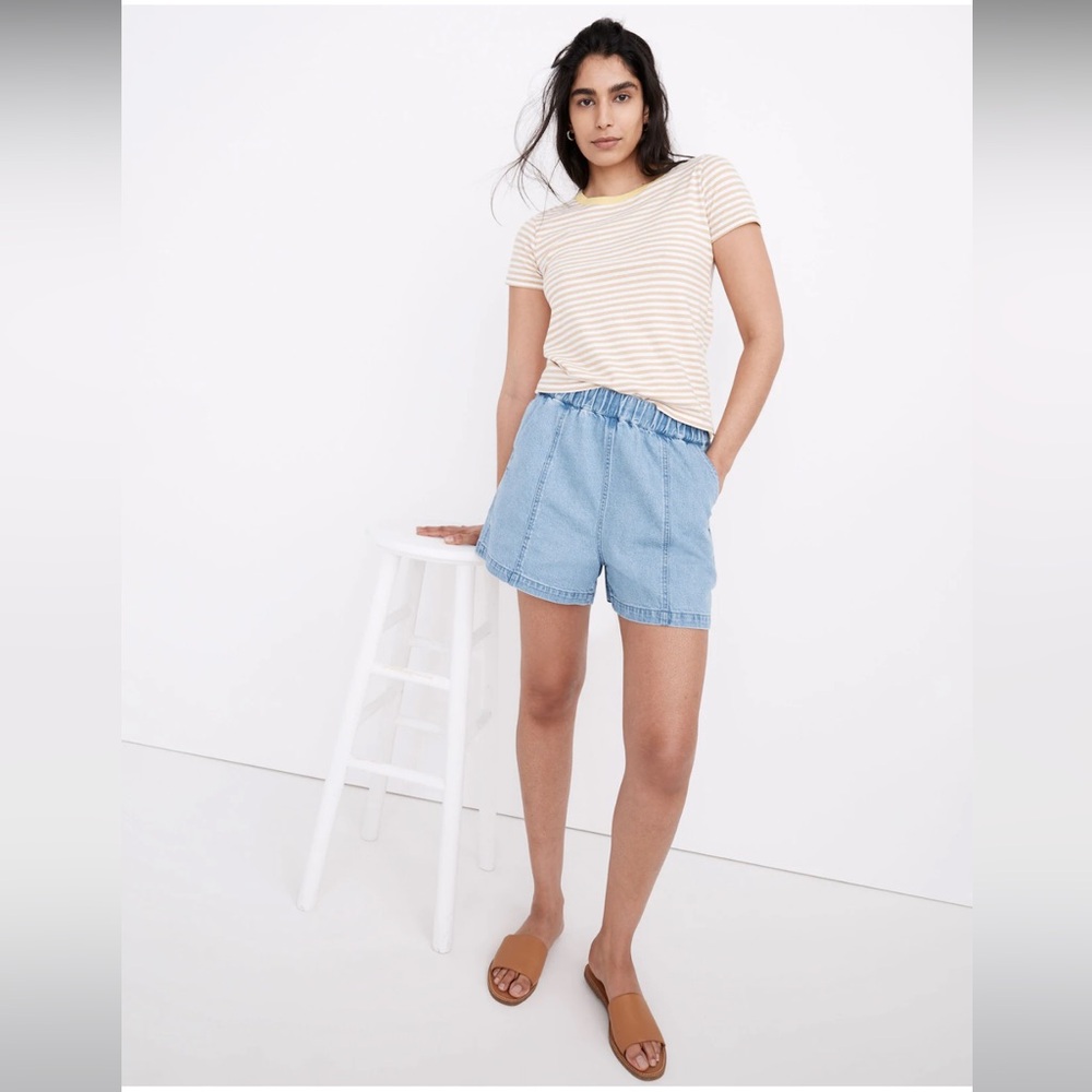 Madewell Denim Easy Pull-On Shorts in Rathmore Wash